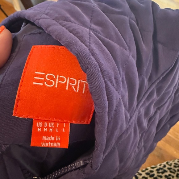 Esprit Women's Deep Purple Quilted Puffer Jacket Medium - Picture 4 of 9